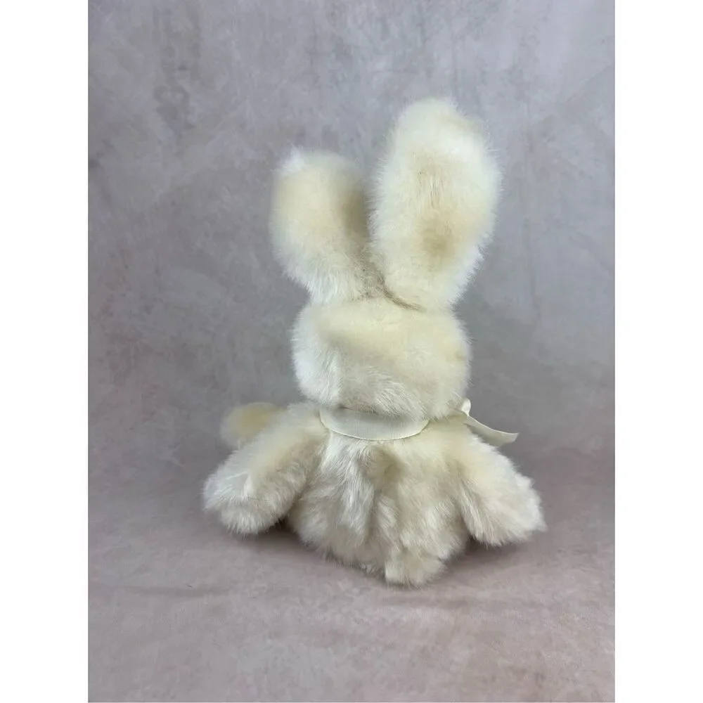 Vintage Sugar Puff Russ Berrie White Rabbit Soft Toy Plush 14”